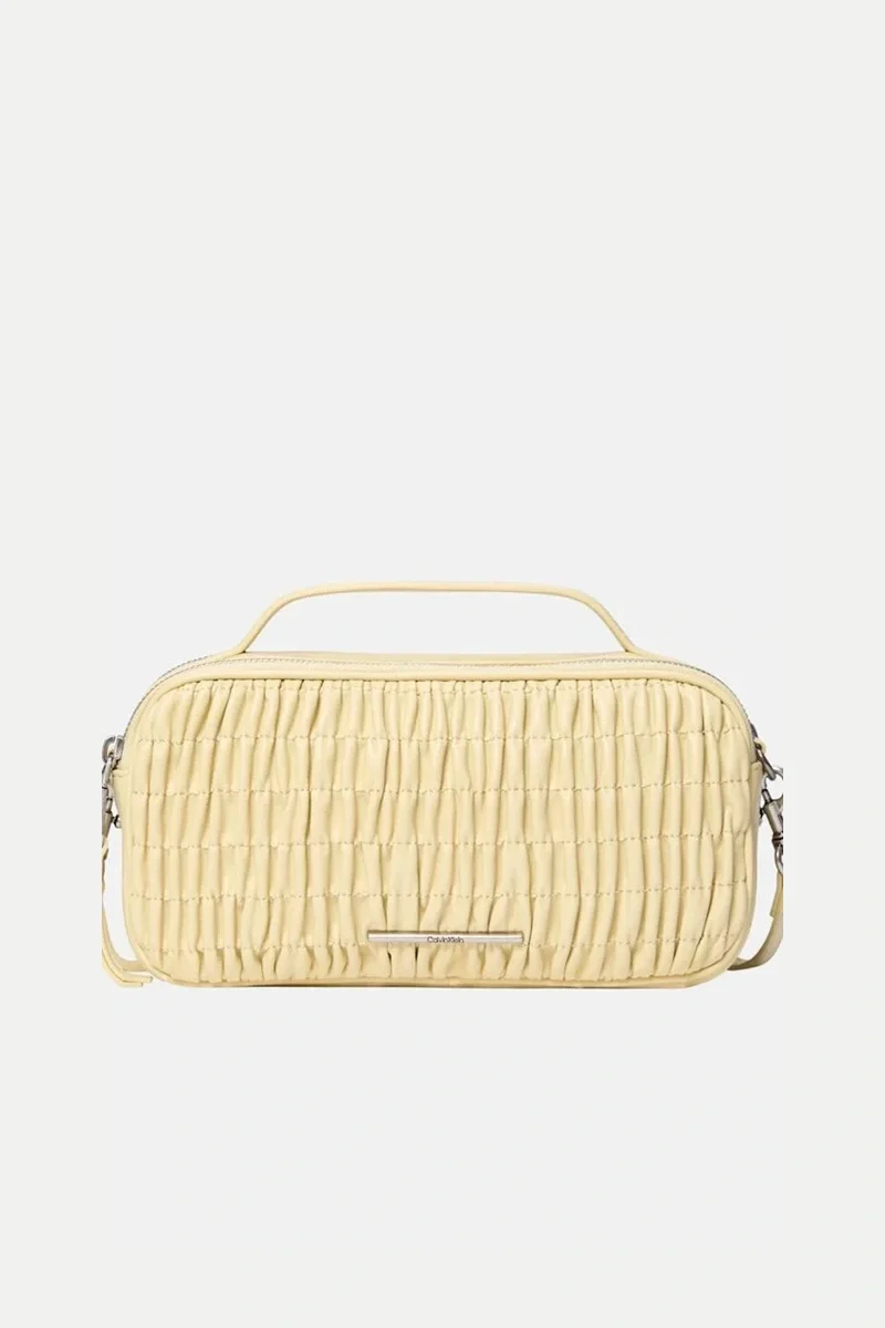 Calvin Klein RUCHED CROSSBODY CAMERA BAG Kadın Beyaz Çanta LV04K3184G-RM0