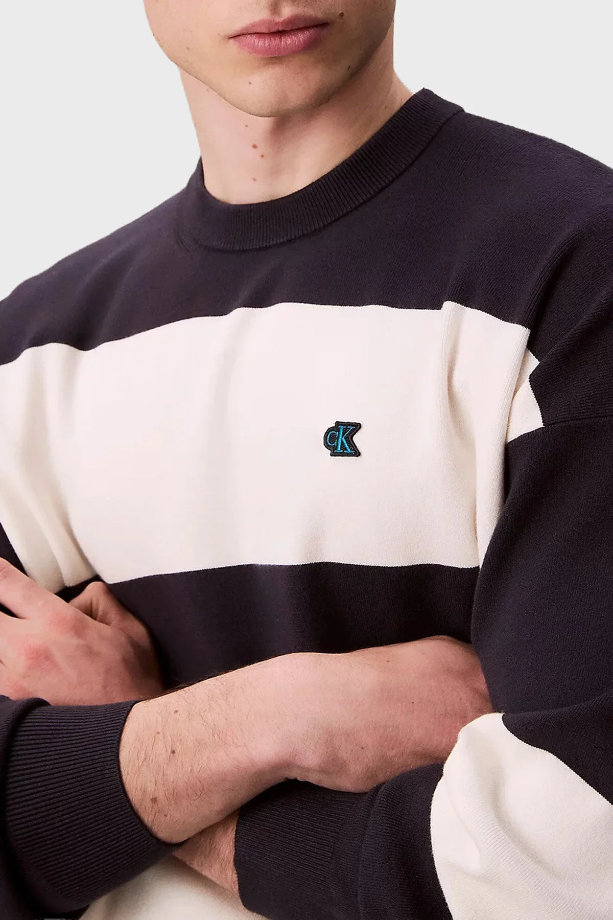 Calvin Klein Tech Knit Erkek Mavi Sweatshirts LV04RC304G-CHW