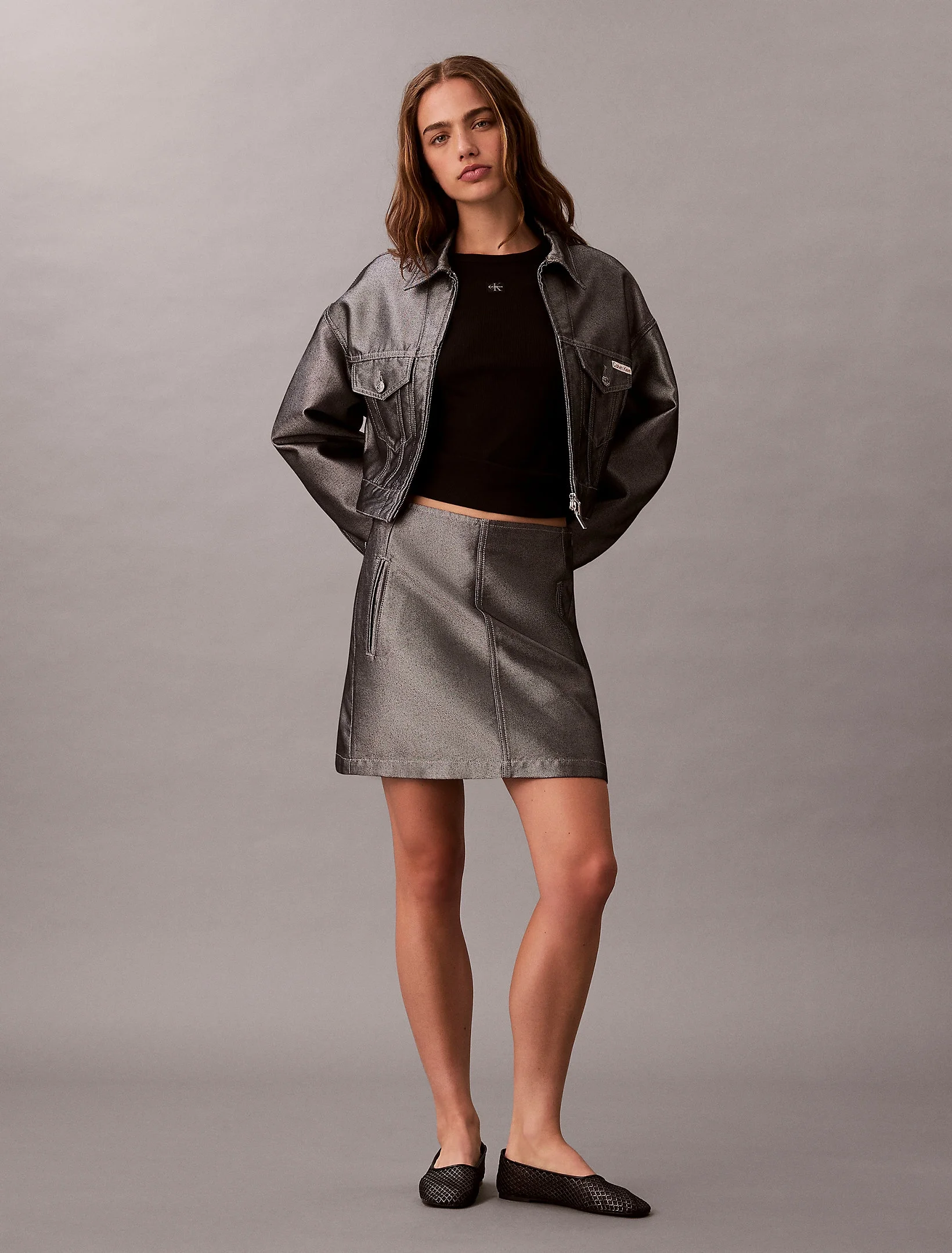 Calvin Klein Kadın Etiketli Pamuklu Fitilli Siyah Bluz LV047C201G-UB1