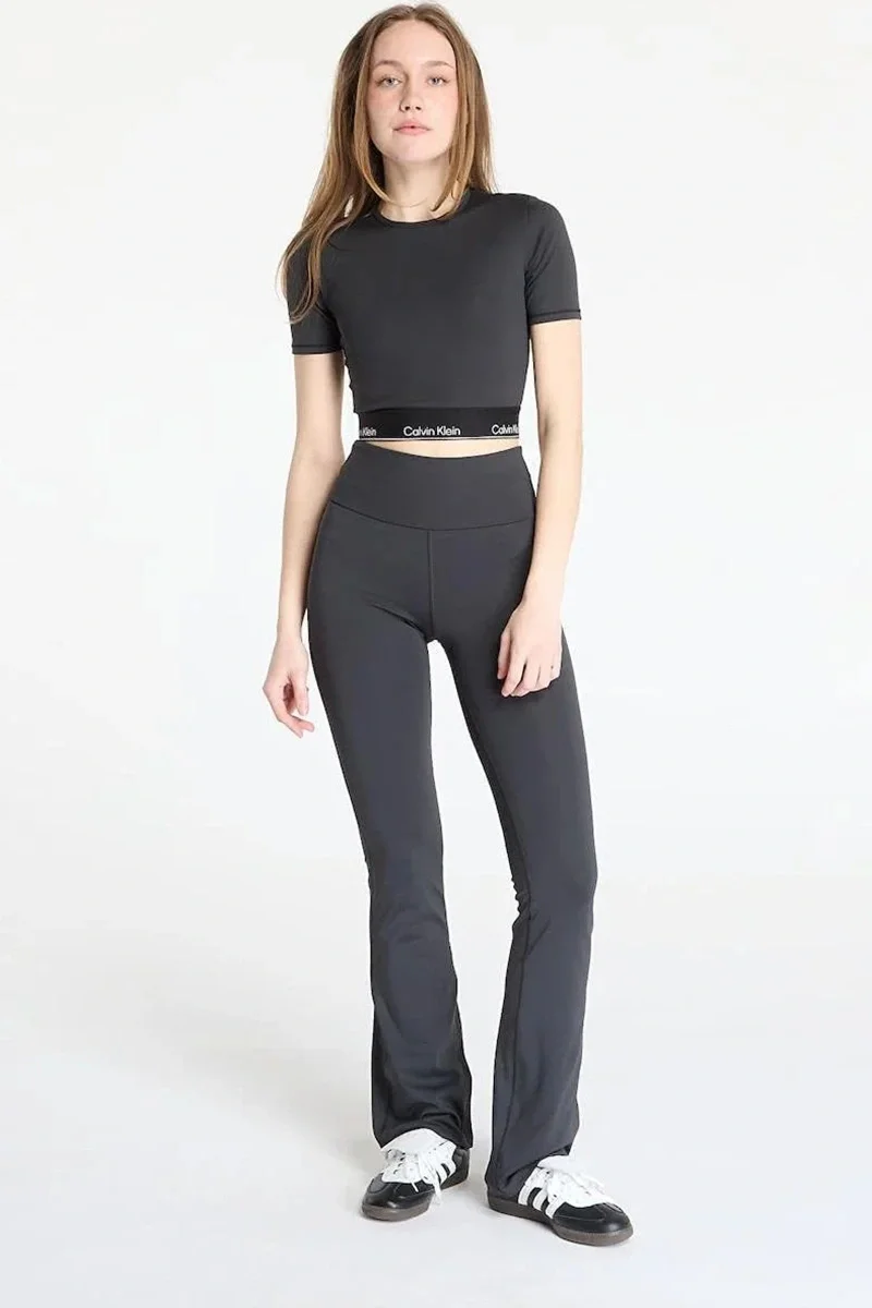 Calvin Klein Calvin Klein Kadın Siyah Sport Flare Logolu Kadın Siyah Çorap LVGWS5L611-UB1