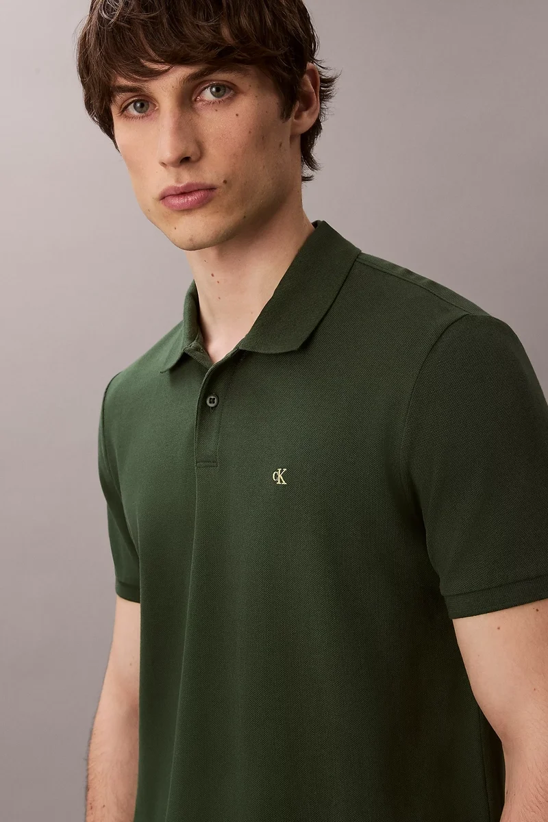 Calvin Klein Kısa Kollu Günlük Pike Klasik Erkek T-shirt LV040EM269-LLG