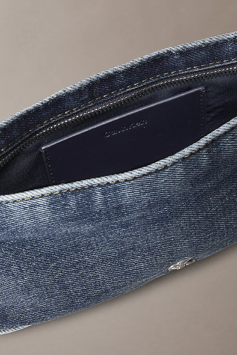 Calvin Klein Logo Denim Kadın Mavi Omuz Çanta LV04F3217G-VGO