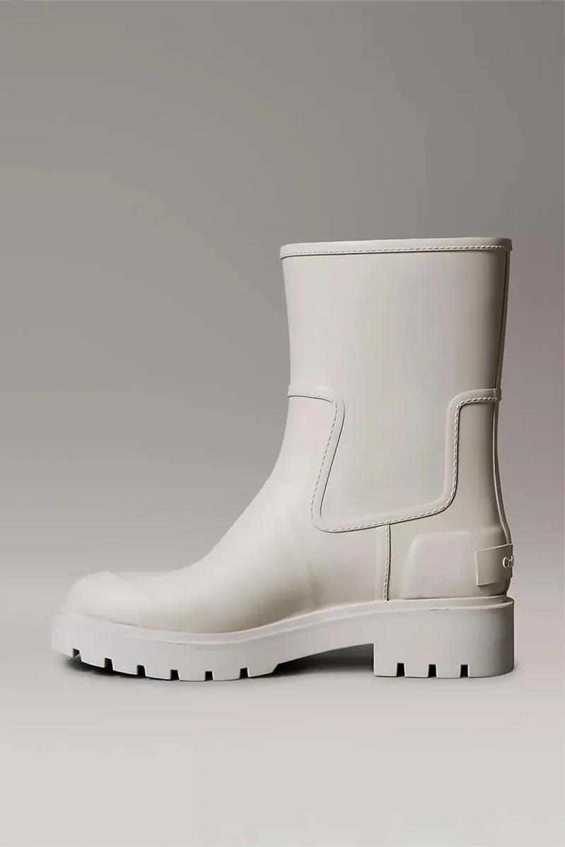 Calvin Klein Orta Boy Kauçuk Yağmur Kadın Gri Bot YW0YW02004-PA8