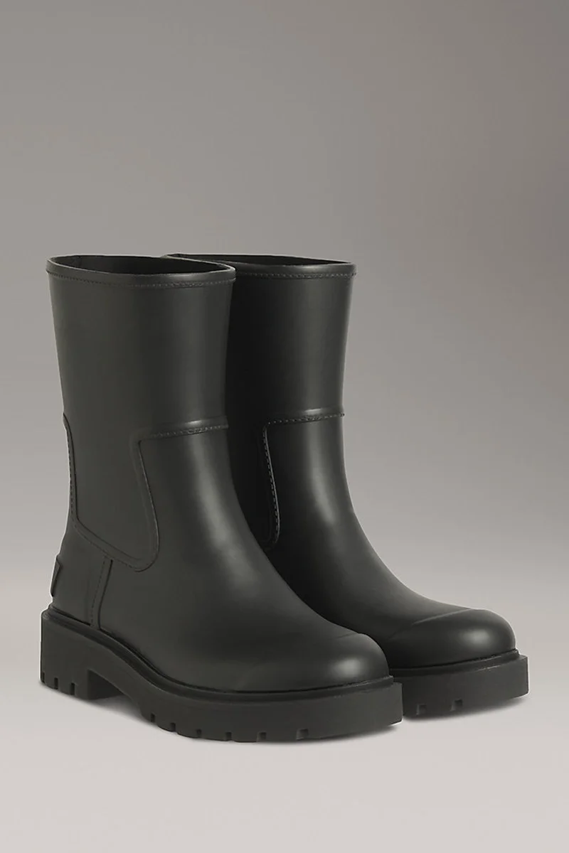 Calvin Klein Orta Boy Kauçuk Yağmur Kadın Siyah Bot YW0YW02004-BEH