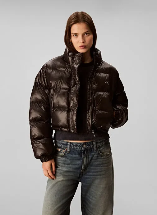 Calvin Klein Parlak Kısa Şişme Kadın Siyah  Mont  LV047D504G-UB1