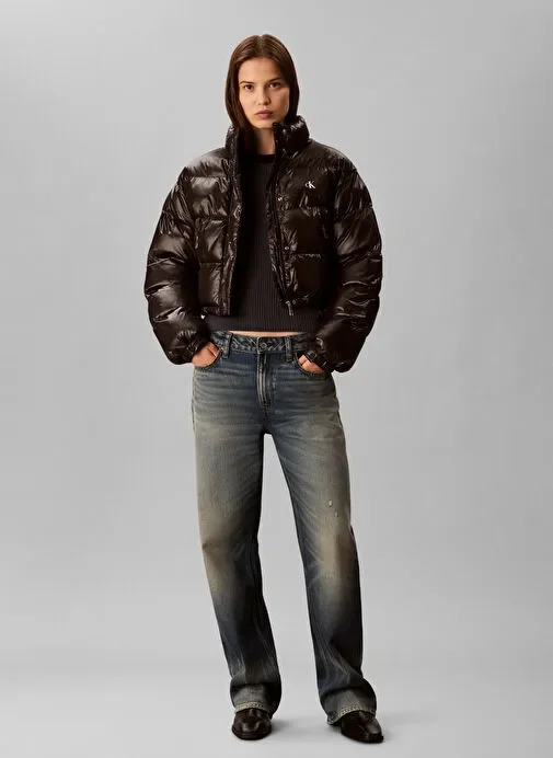 Calvin Klein Parlak Kısa Şişme Kadın Siyah  Mont  LV047D504G-UB1