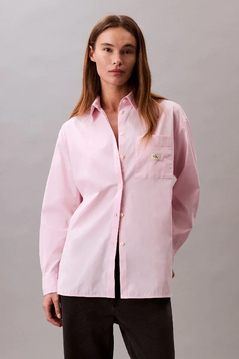 Calvin Klein POPLIN RELAXED SHIRT Kadın Pembe Gömlek LV047C143G-W0S