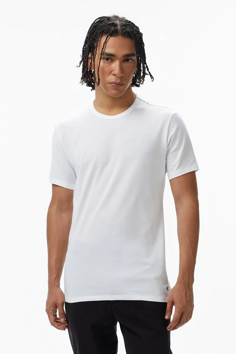 Calvin Klein S/S CREW NECK 3PK Erkek  Atlet LV00NB4185-100
