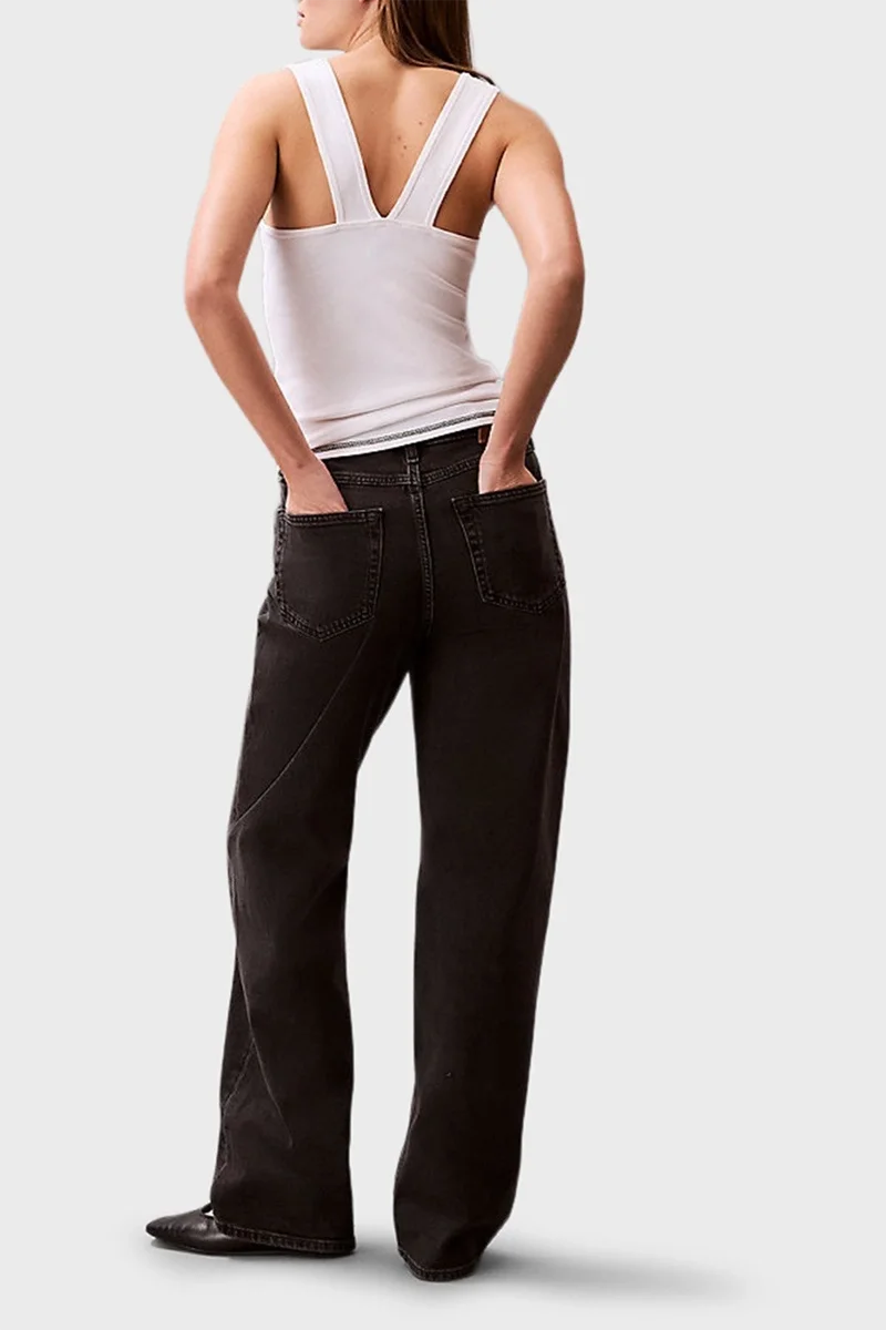 Calvin Klein SL COTTON RIB SOLID TANK Kadın Beyaz Bluz LV044C219G-YAA