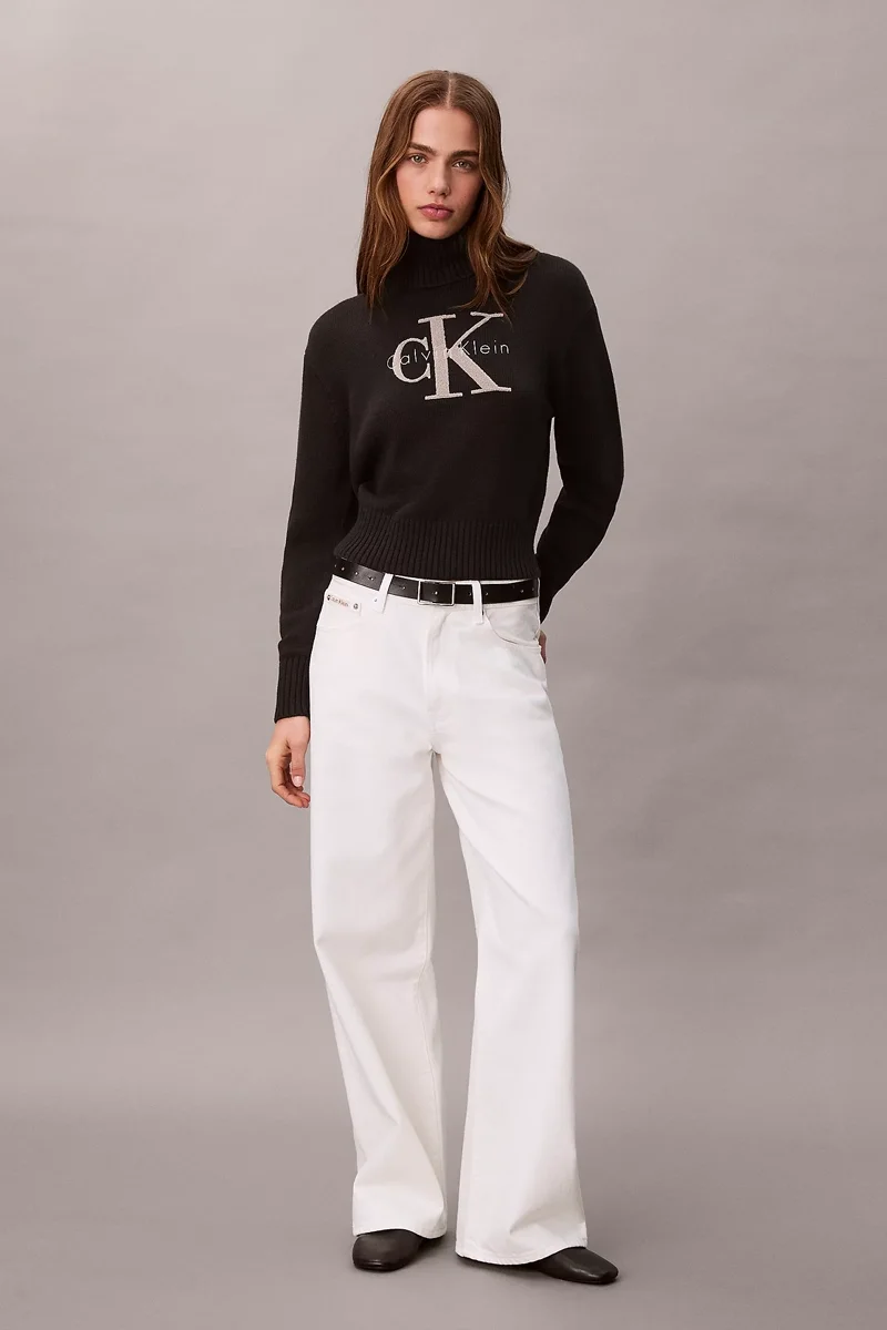 Calvin Klein Şönil Monologo Kadın Siyah Kazak LV047D354G-UB1