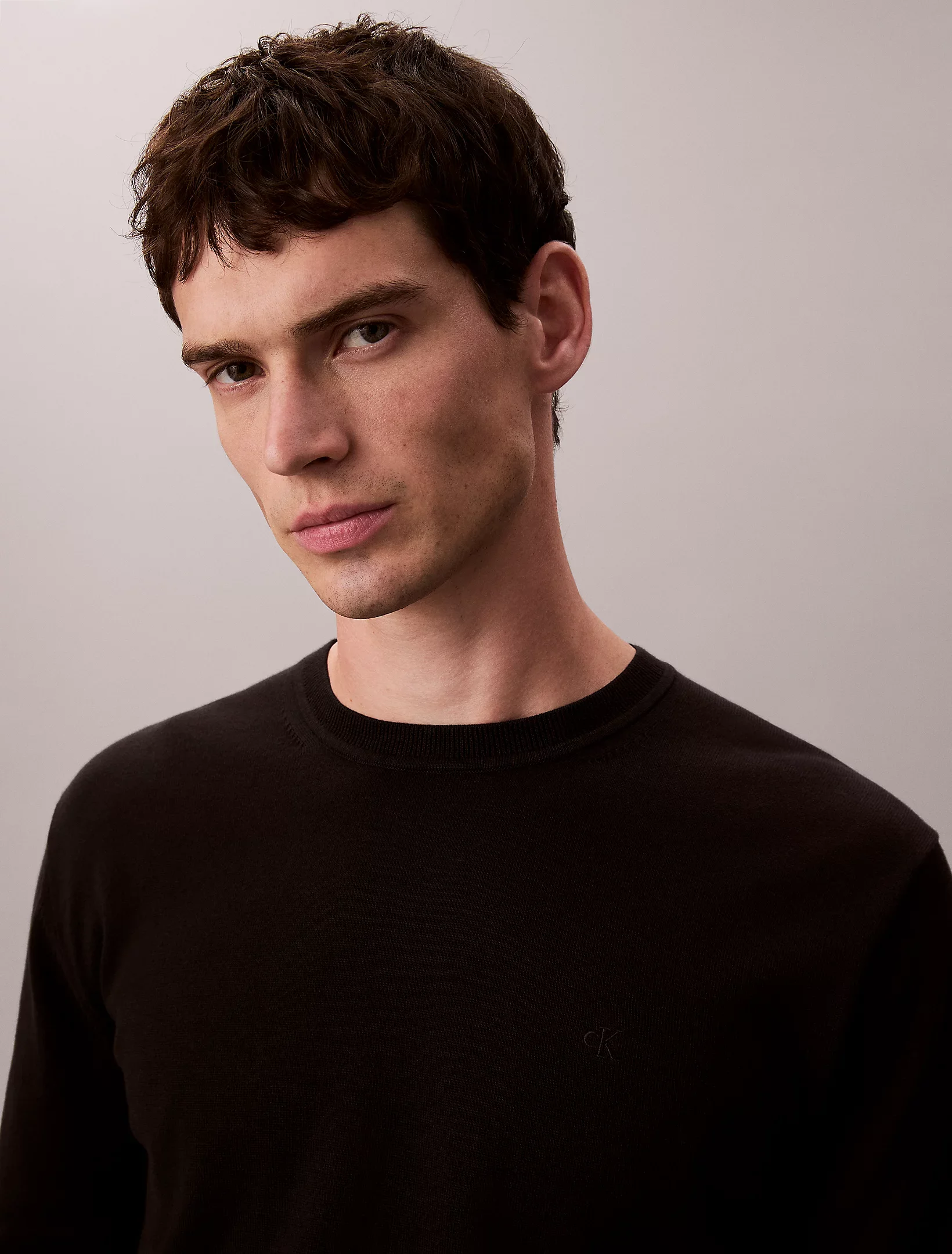 Calvin Klein Supima Cotton Erkek Siyah Sweatshirt LV040BM343-UB1