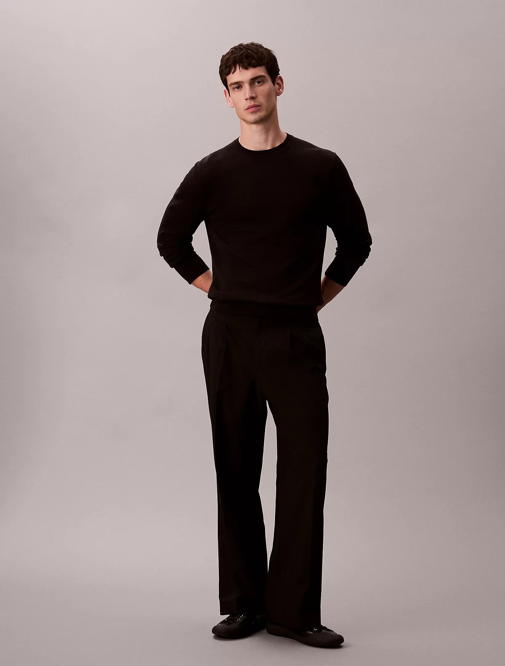 Calvin Klein Supima Cotton Erkek Siyah Sweatshirt LV040BM343-UB1