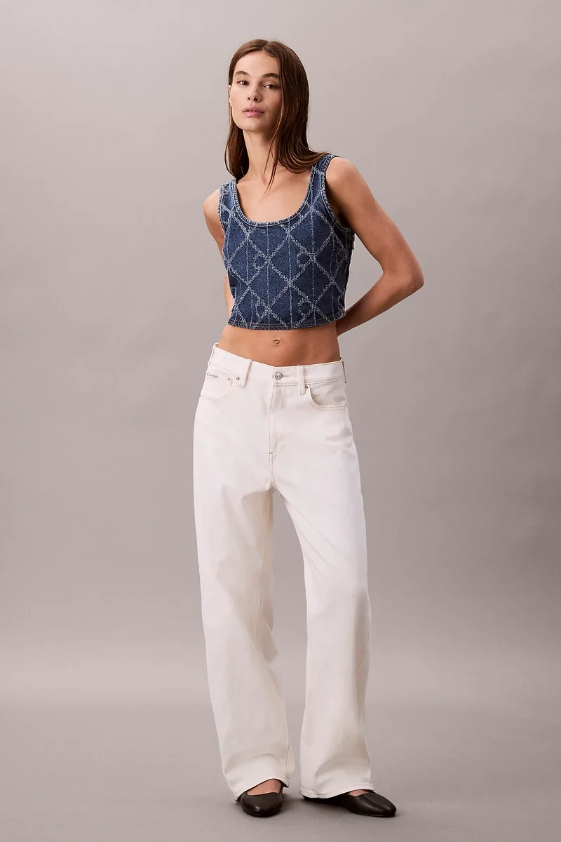 Calvin Klein Tamamı Baskılı CK Atlantic Kadın Mavi Bluz LV047D708G-YY2