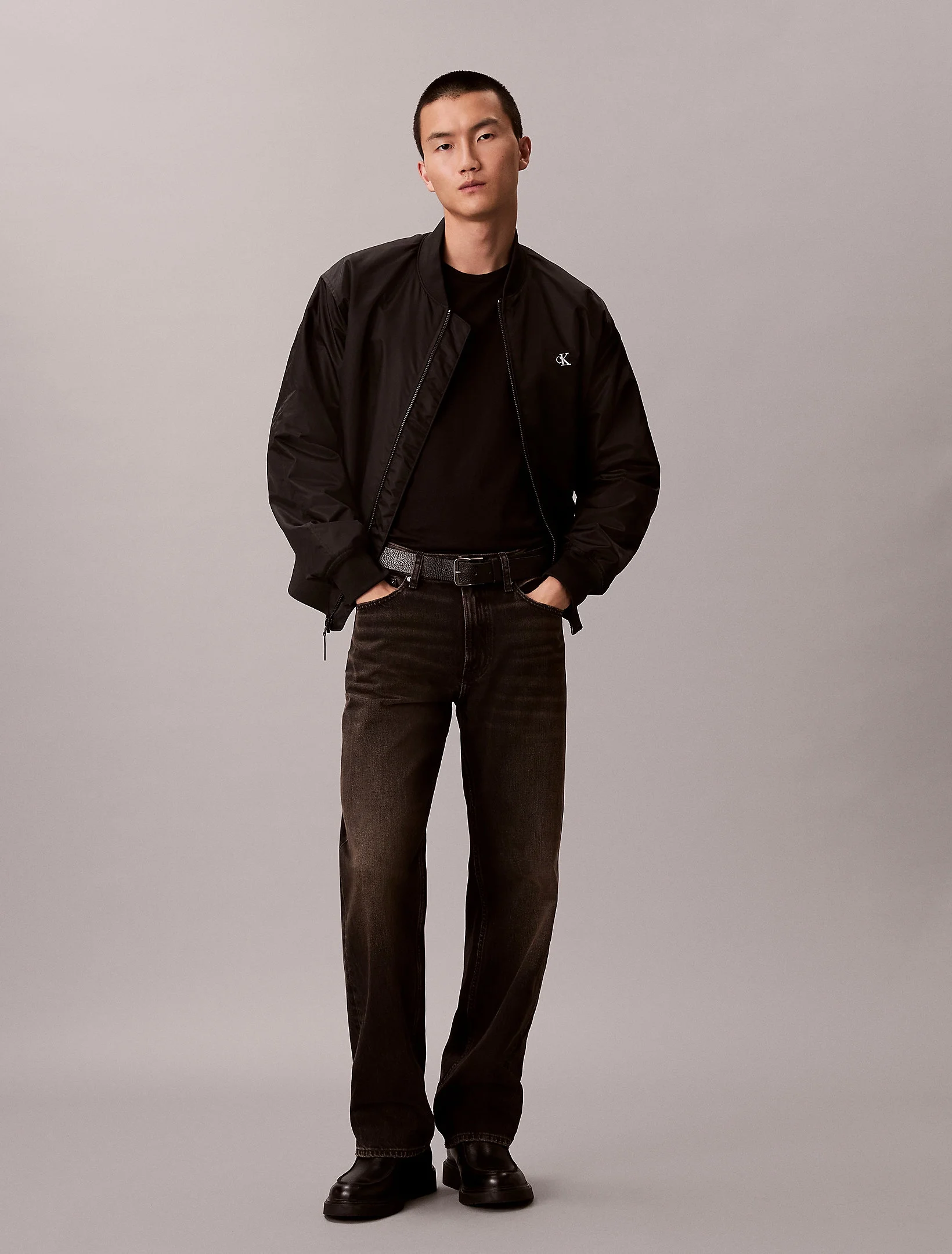 Calvin Klein Uzun Kollu Jeans Hero Erkek Siyah Ceket LV04RC526G-UB1