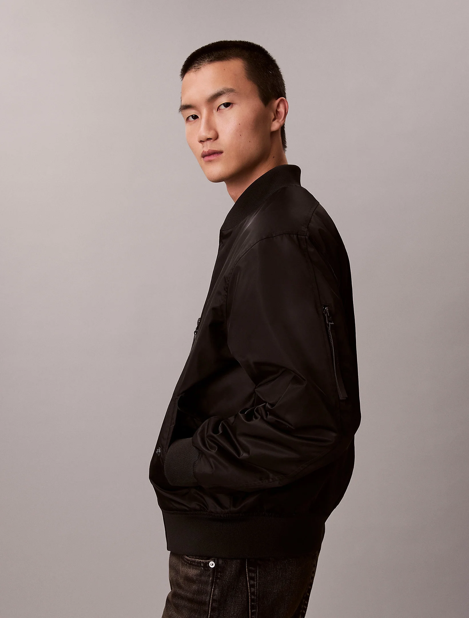 Calvin Klein Uzun Kollu Jeans Hero Erkek Siyah Ceket LV04RC526G-UB1