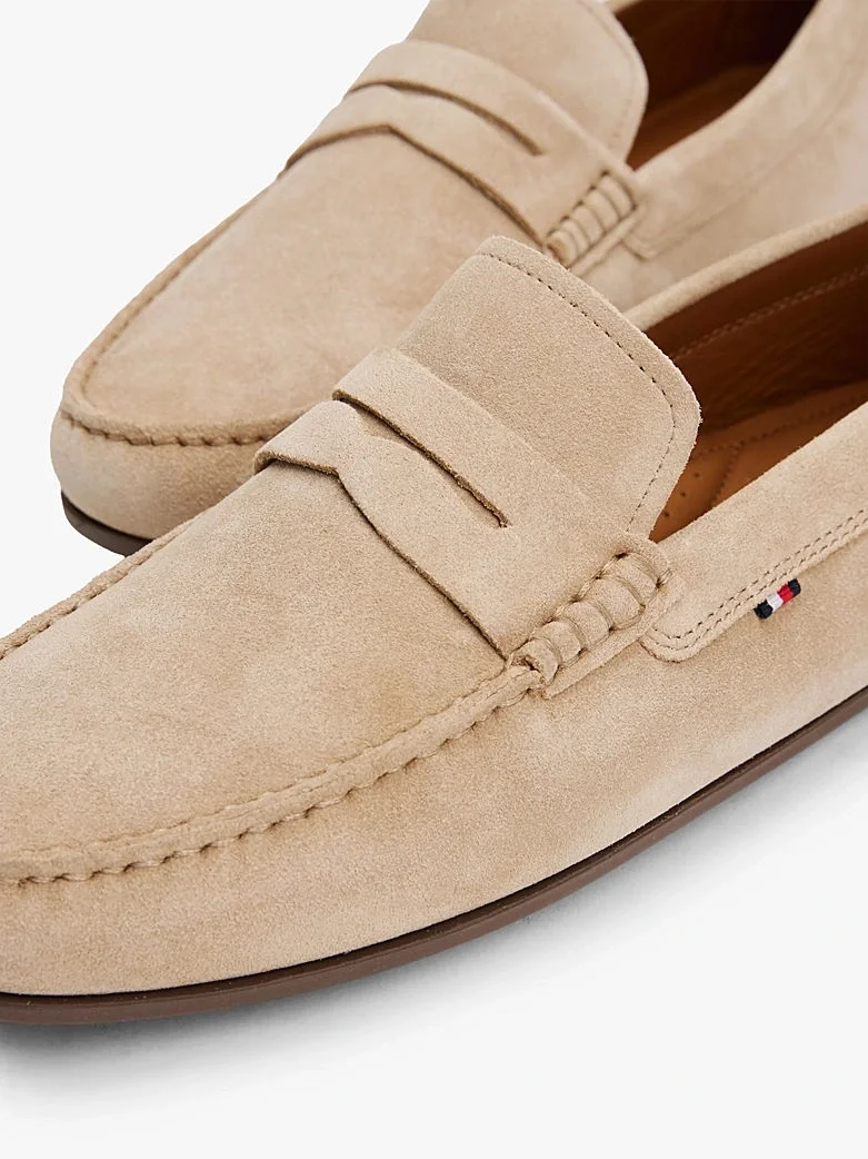 Tommy Hilfiger CASUAL HILFIGER SUEDE DRIVER Erkek  Loafer FM0FM049980F7