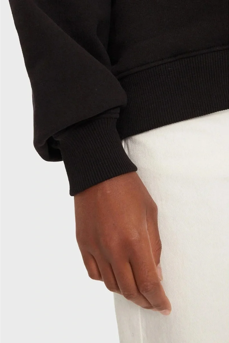 Calvin Klein CHENILLE MONOLOGO CREWNECK Kadın SİYAH Sweatshirt J20J224652-BEH