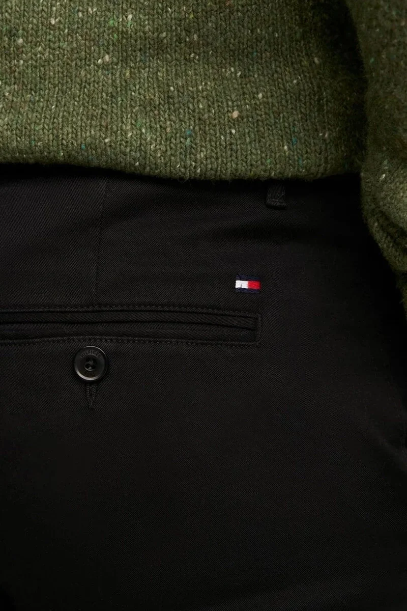 Tommy Hilfiger CHINO BLEECKER 1985 PIMA COTTON Erkek Siyah Pantolon MW0MW26619BDS
