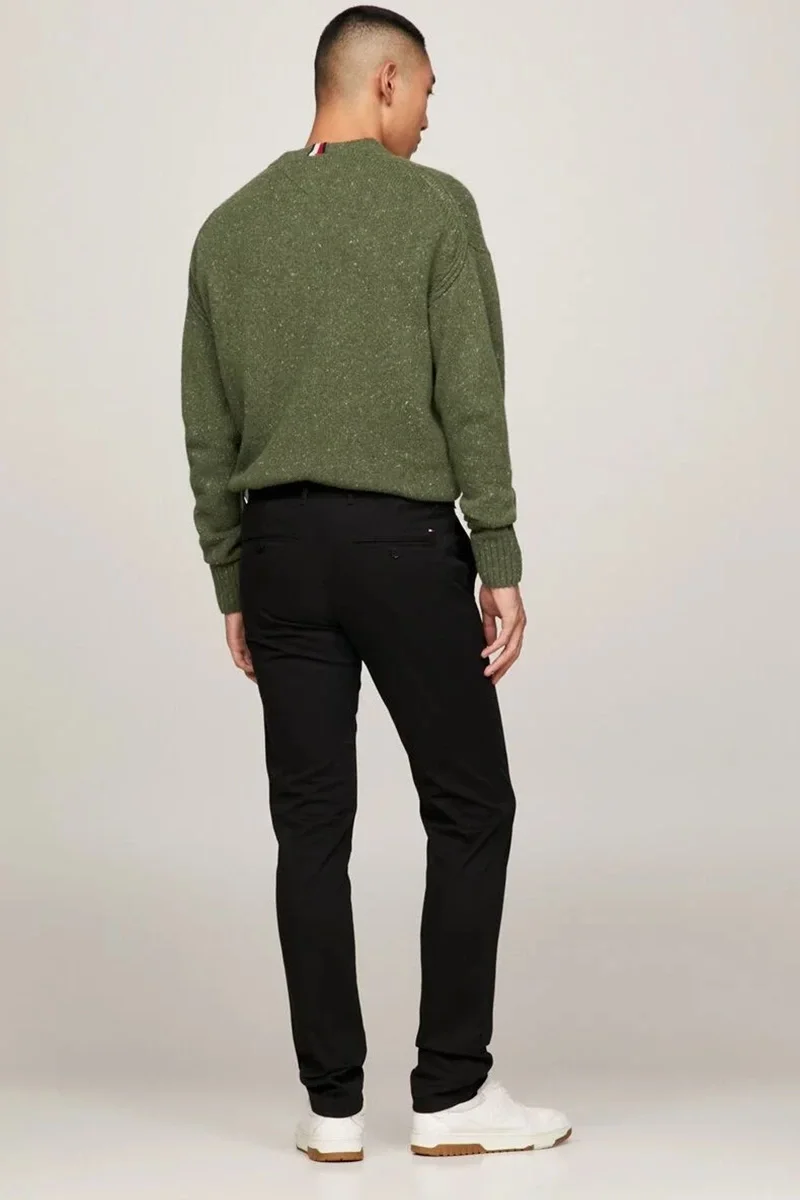 Tommy Hilfiger CHINO BLEECKER 1985 PIMA COTTON Erkek Siyah Pantolon MW0MW26619BDS