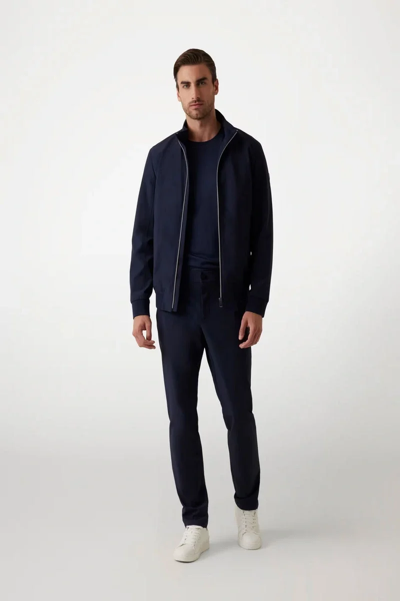 Guess Tech Stretch Erkek Lacivert Slim Fit T-Shirt M4YI60KCBM0-G7V2