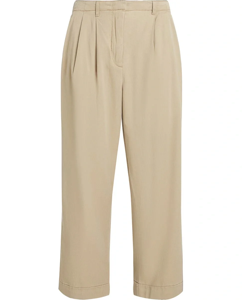 Tommy Hilfiger CO BLEND RLXD STR PULL ON CHINO Kadın  Pantolon WW0WW45589AEG