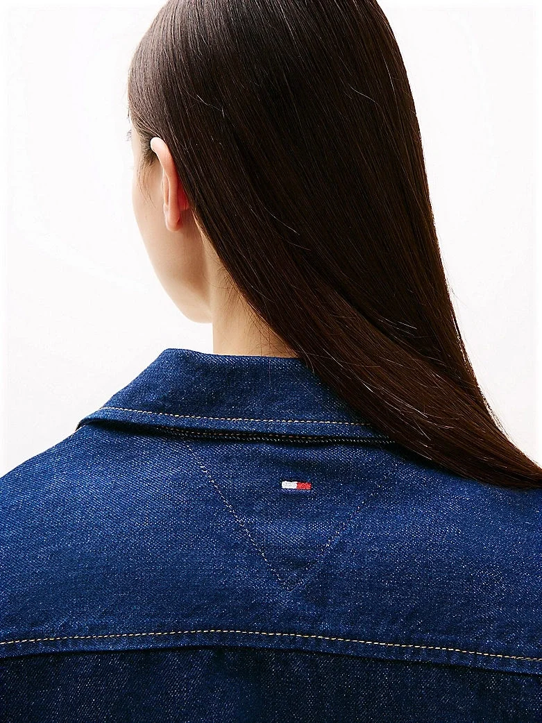 Tommy Hilfiger CRP DENIM SHIRT JCKT BI9056 Kadın  Gömlek DW0DW205671BK