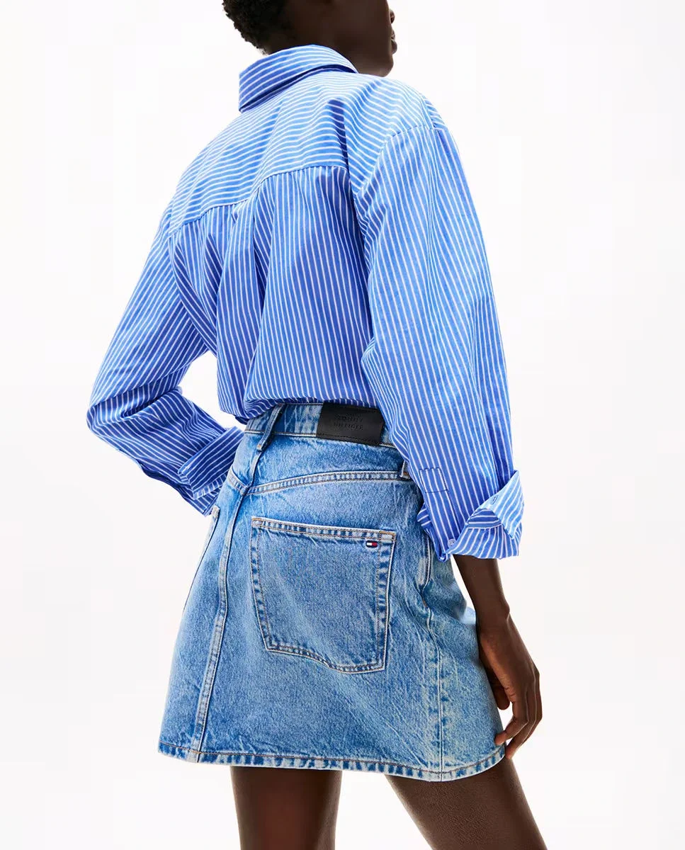 Tommy Hilfiger DNM MINI SKIRT HW ALI Kadın  Etek WW0WW443921A8