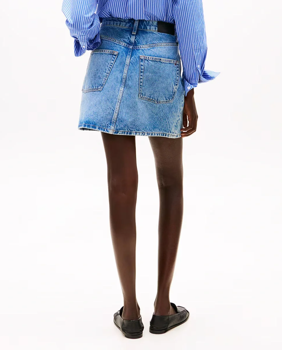 Tommy Hilfiger DNM MINI SKIRT HW ALI Kadın  Etek WW0WW443921A8