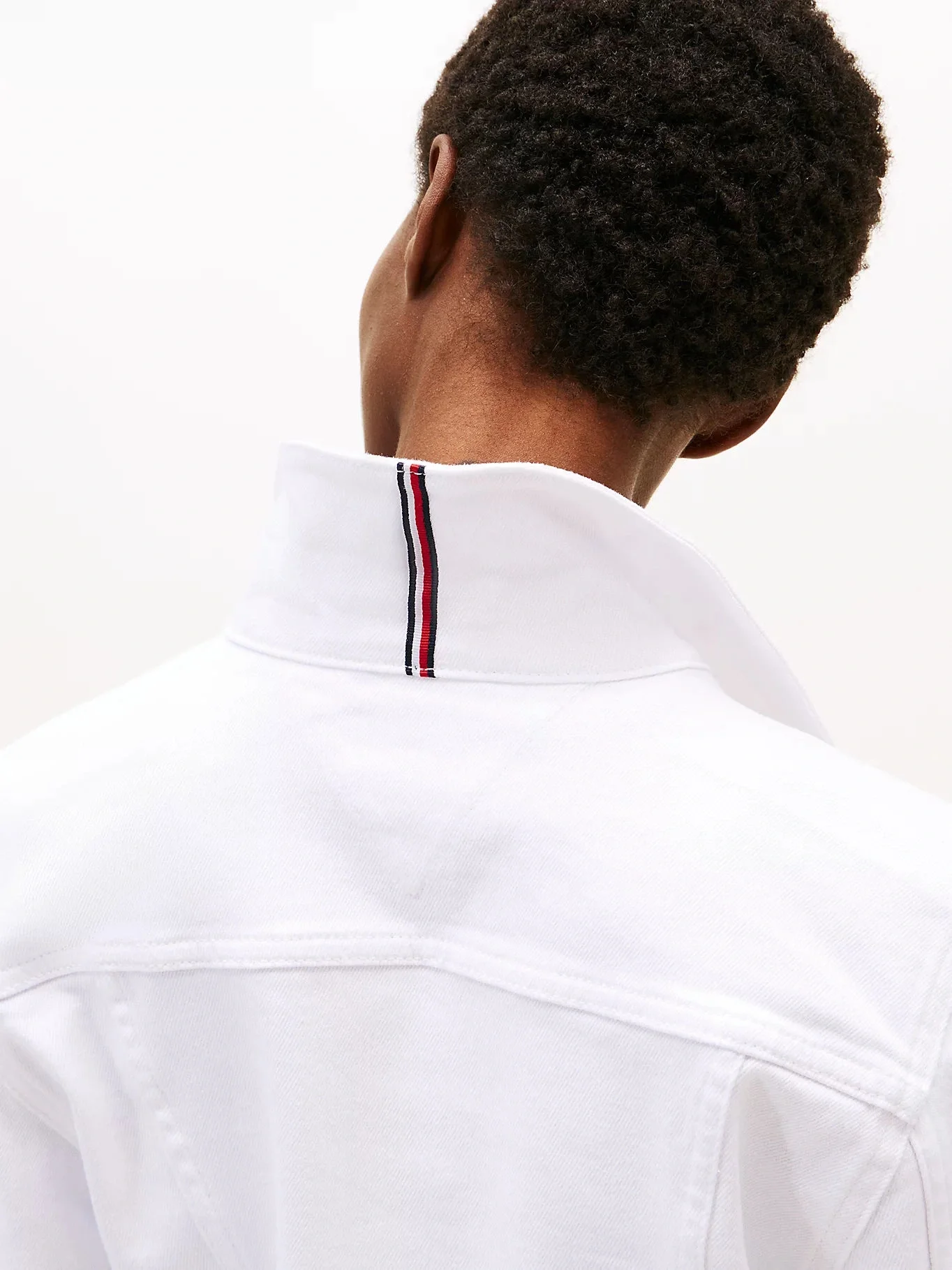 Tommy Hilfiger DNM SLIM JACKET WHITE Kadın  Ceket WW0WW44374YCF