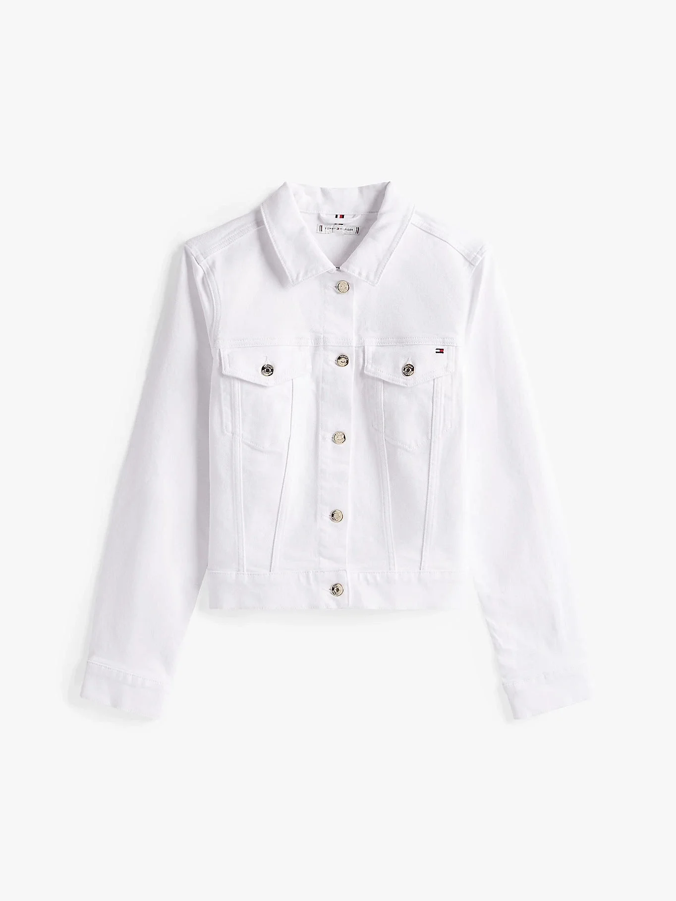 Tommy Hilfiger DNM SLIM JACKET WHITE Kadın  Ceket WW0WW44374YCF