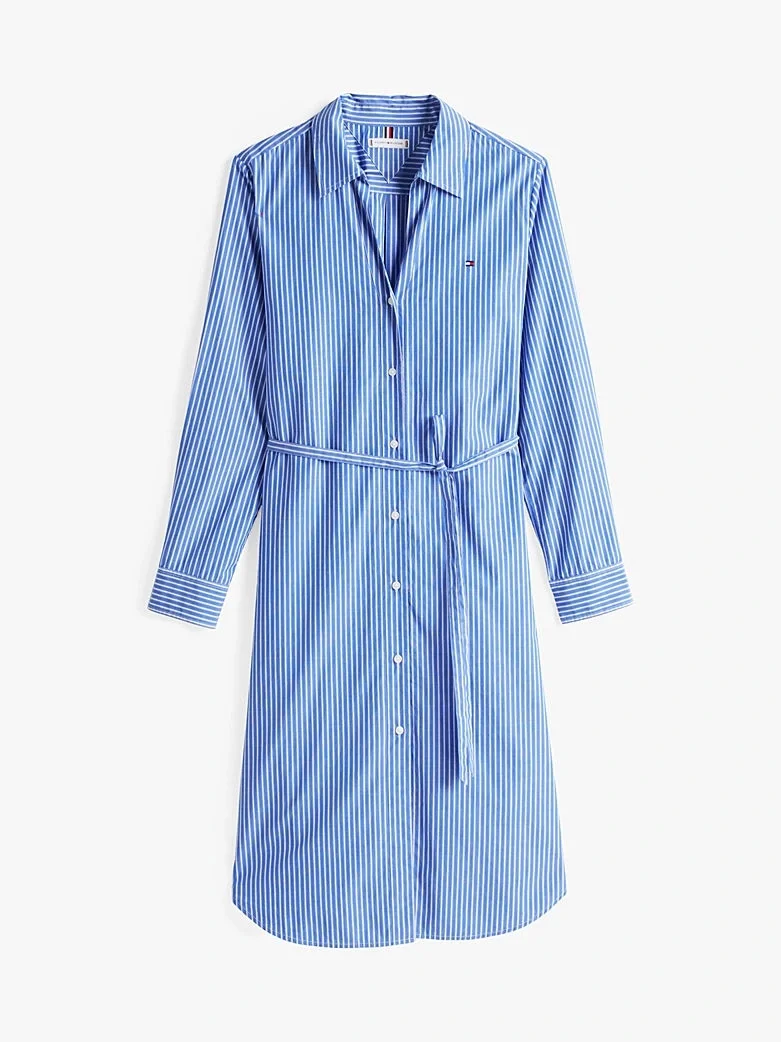 Tommy Hilfiger ESS POPLIN REGULAR SHIRT DRESS Kadın  Elbise WW0WW455810X6
