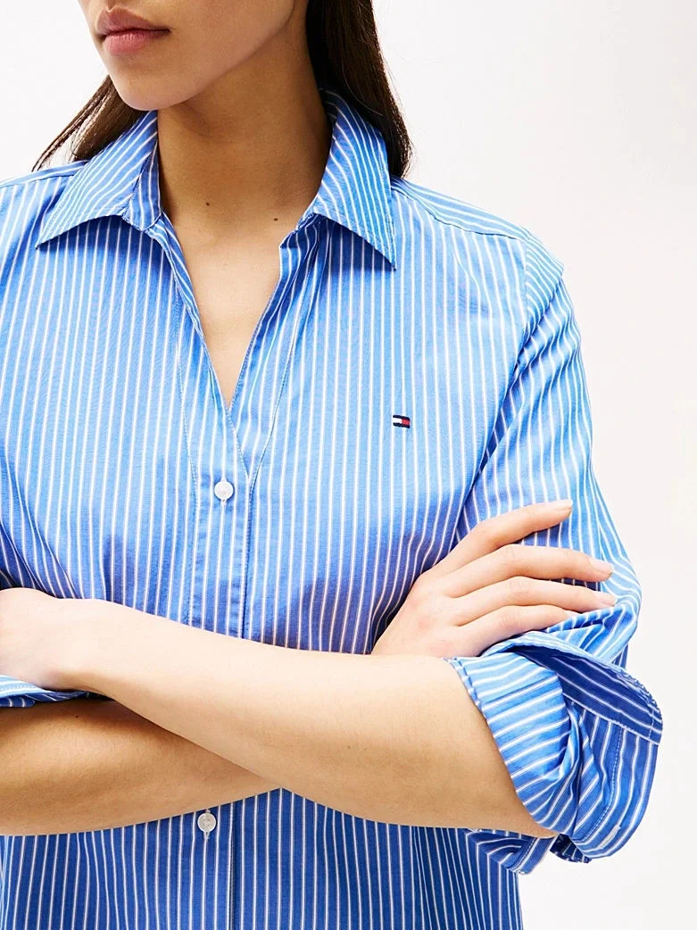 Tommy Hilfiger ESS POPLIN REGULAR SHIRT DRESS Kadın  Elbise WW0WW455810X6