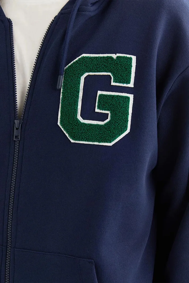 Gant COLLEGE FULL ZIP HOODIE Erkek Lacivert Ceket 2524339T.410