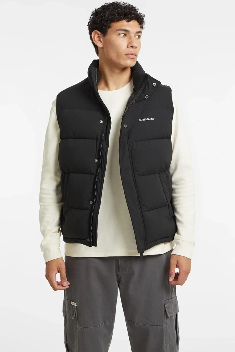 Guess  Erkek Siyah Yelek M4BN47WGII2-JBLK