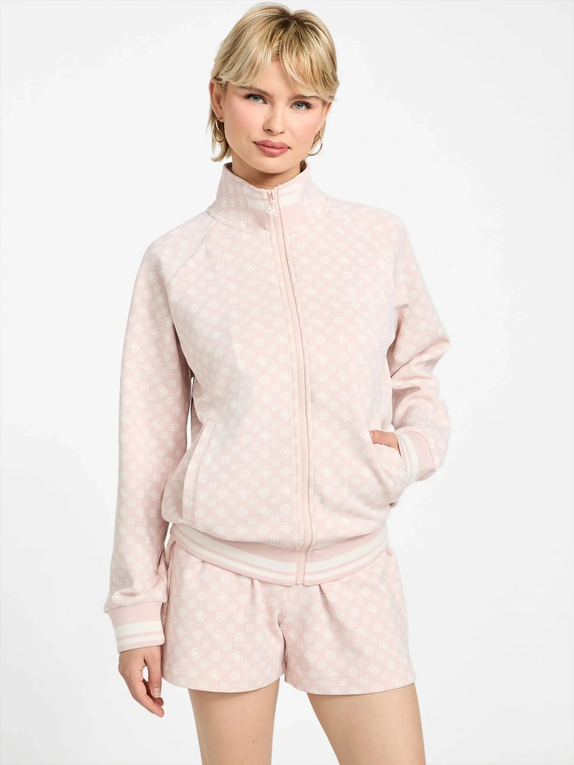 Guess Aggie Kadın Çok Renkli Aktif Scuba  Eşofman Üstü V5YQ03KB212-P6FO