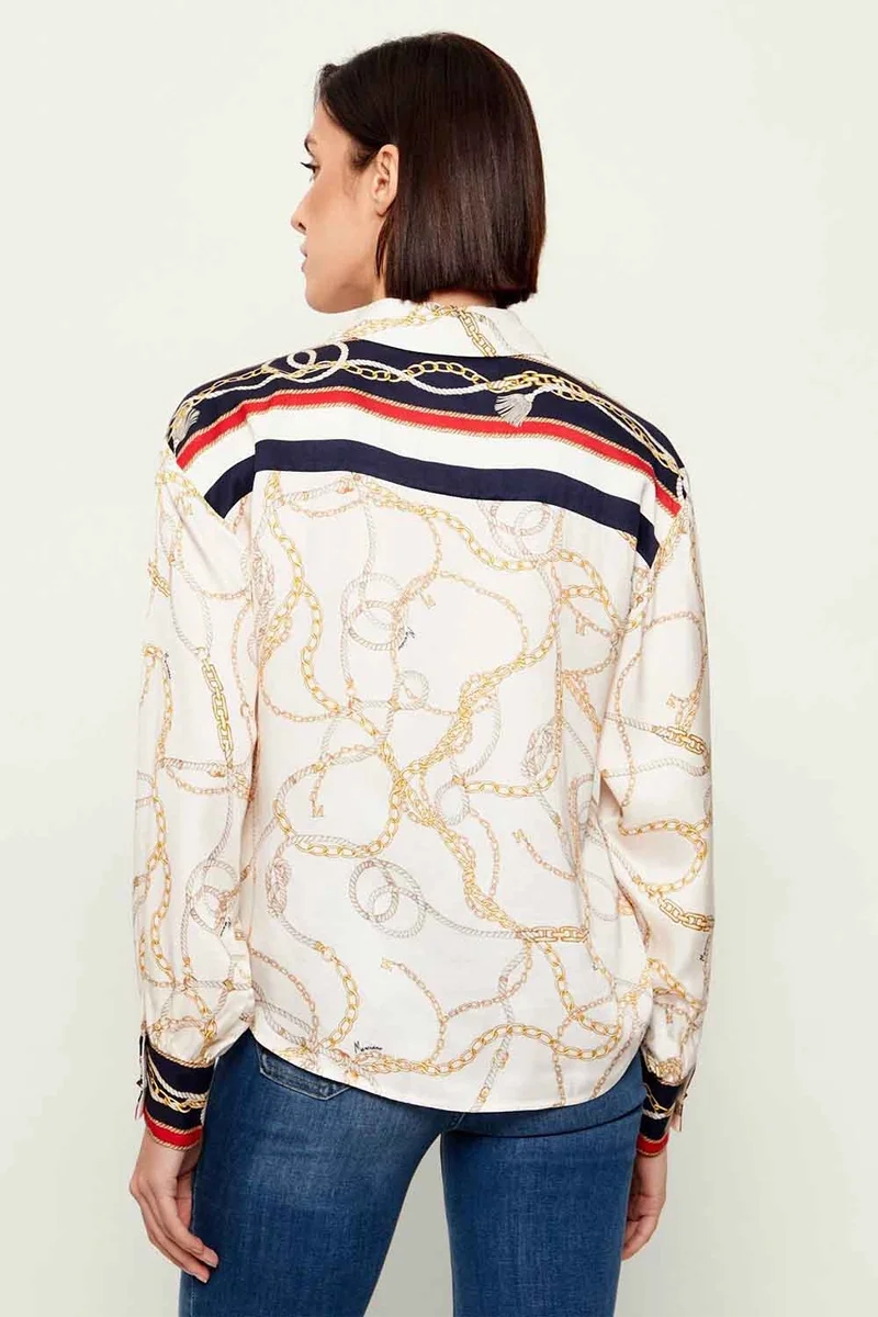 Guess Amanda Uzun Kollu Kadın Çok Renkli Gömlek 6RGH147439A-PM6Z