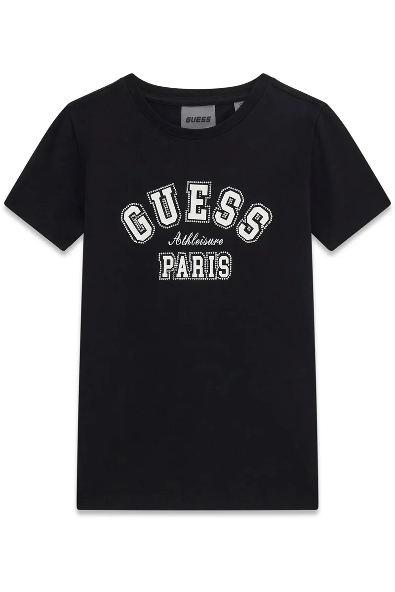 Guess Anita Bisiklet Yaka Kısa Kollu Kadın Siyah T-shirt V6RI15J1314-JBLK