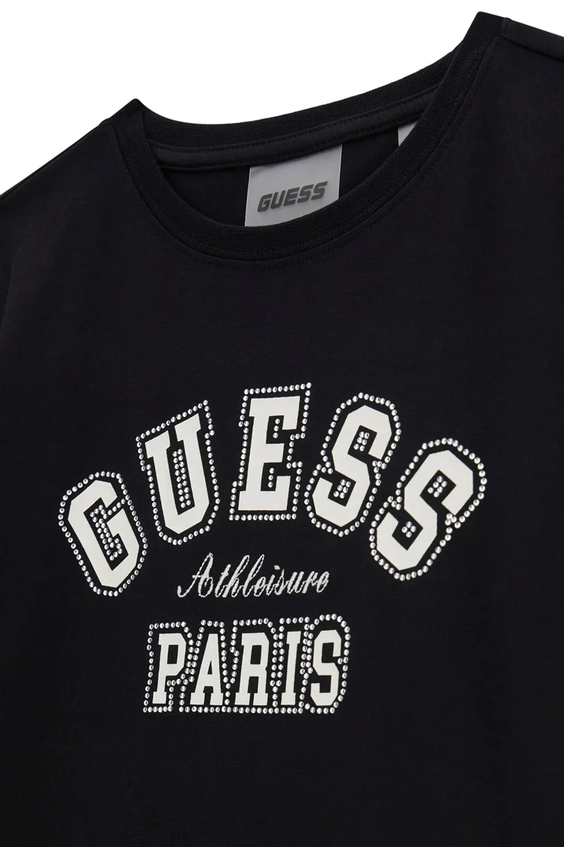 Guess Anita Bisiklet Yaka Kısa Kollu Kadın Siyah T-shirt V6RI15J1314-JBLK