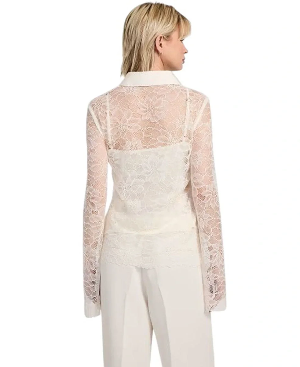 Guess Antoinette Kadın Pembe Slim Fit Gömlek W5YH58WHDY0-G133