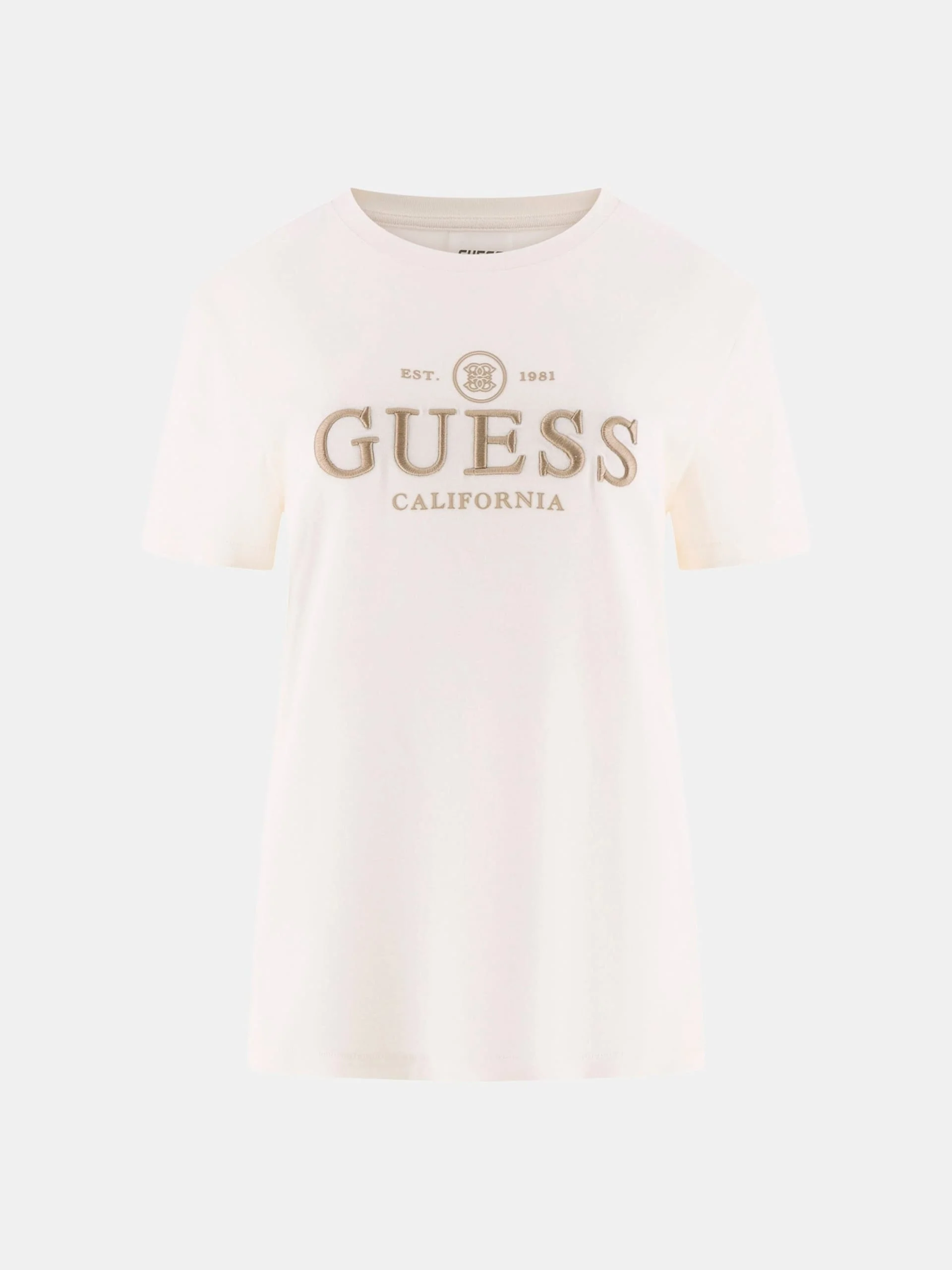 Guess Arabella Bisiklet Yaka Kısa Kollu Kadın Beyaz T-shirt V6RI06KD741-G027