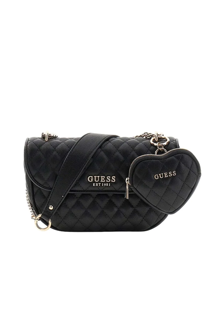 Guess Atabey Dönüştürülebilir Çapraz Askılı Kadın Siyah Omuz Çantası HWQG9894210-BLA