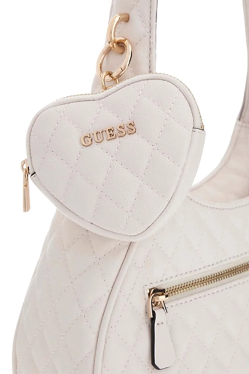 Guess Atabey Hobo Kadın Beyaz Omuz Çantası HWQG9894010-OFF