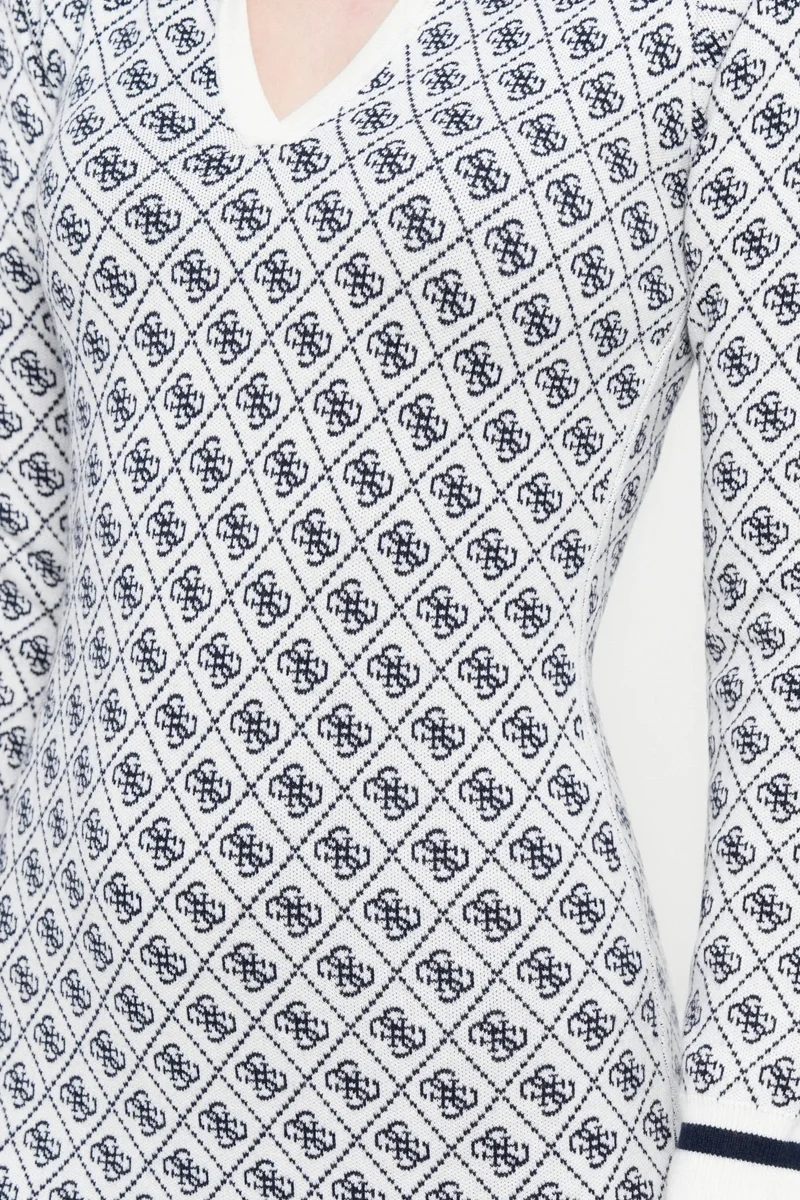 Guess Aubrey Kadın Çok Renkli Yün Karışımlı Triko Elbise W5BK25Z3JD2-F0YU