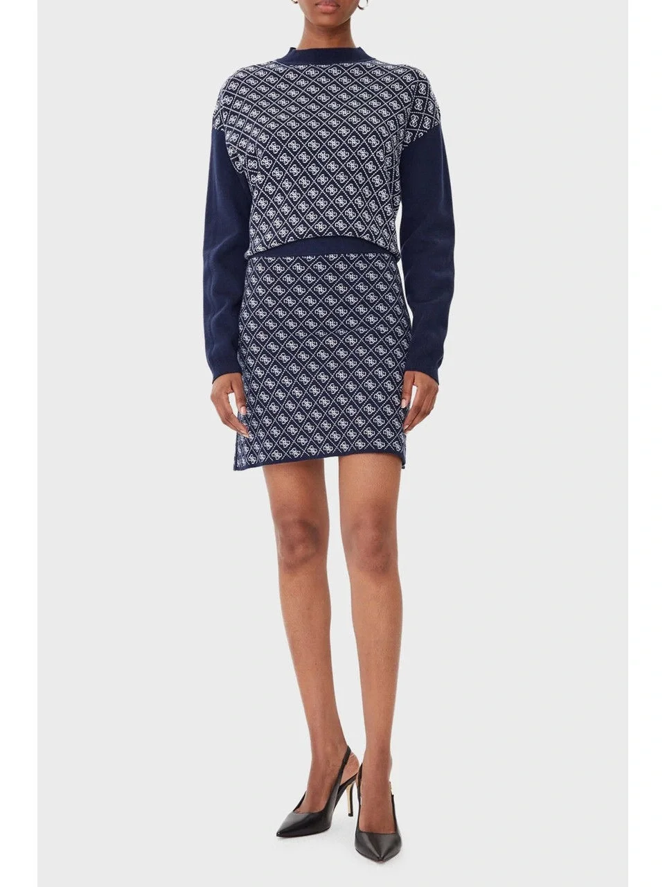 Guess Aubrey Kadın Lacivert A Kesim Yün Karışımlı Triko Etek W5BD81Z3JD2-FBDI