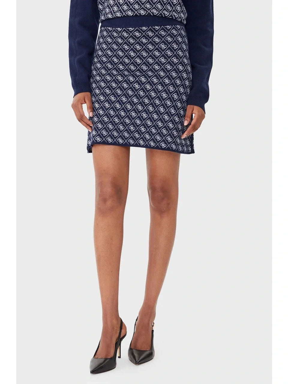 Guess Aubrey Kadın Lacivert A Kesim Yün Karışımlı Triko Etek W5BD81Z3JD2-FBDI