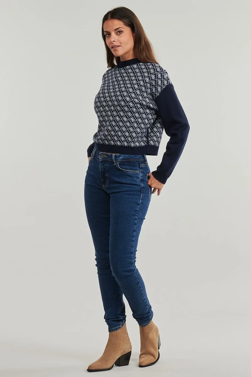 Guess Aubrey Kadın Lacivert Yün Karışımlı Triko W5BR23Z3JD2-FBDI