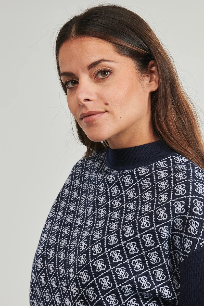 Guess Aubrey Kadın Lacivert Yün Karışımlı Triko W5BR23Z3JD2-FBDI