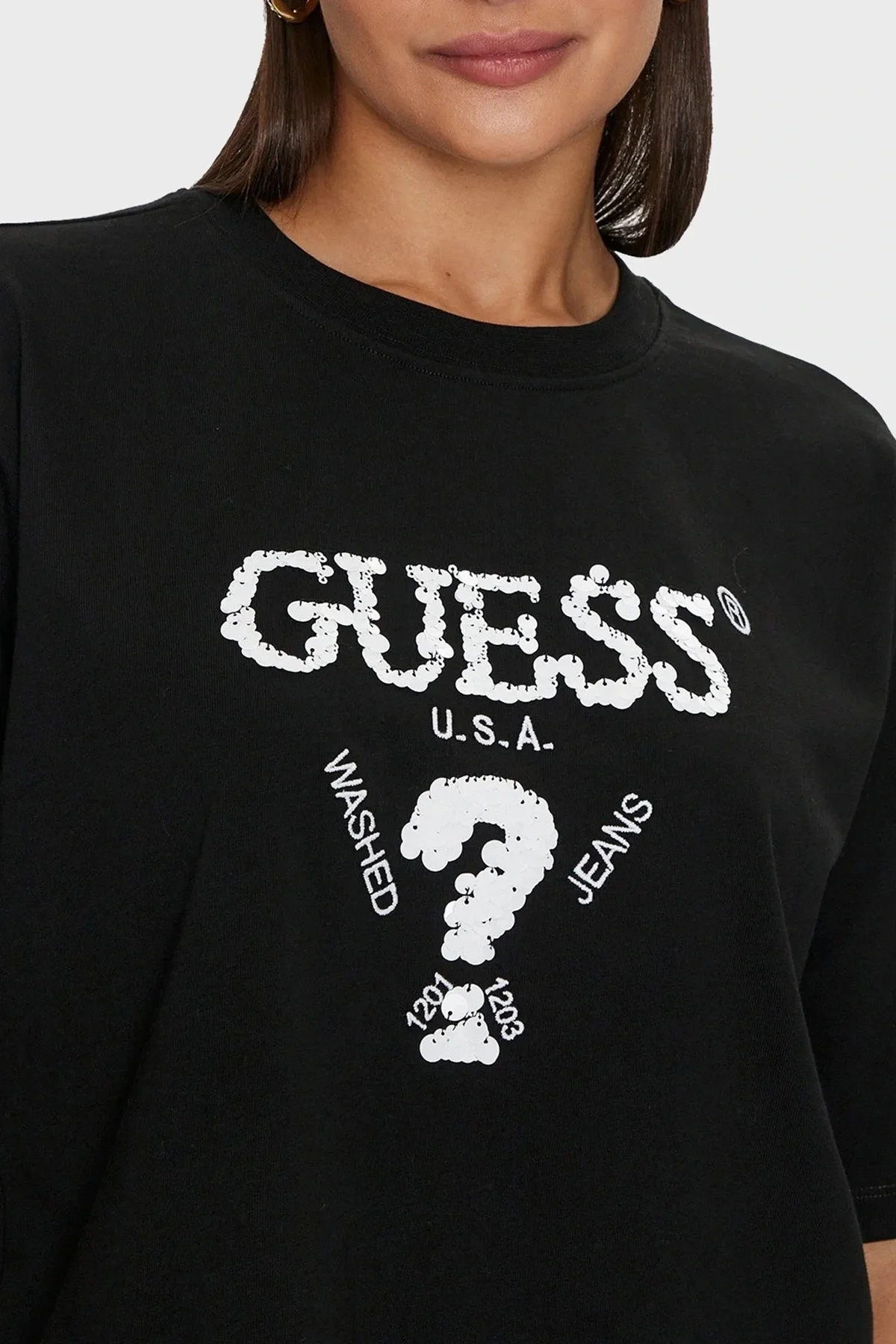 Guess Aurélie Kadın Krem Aktif Boxy Fit T-Shirt V4YI06I3Z14-FJ8N