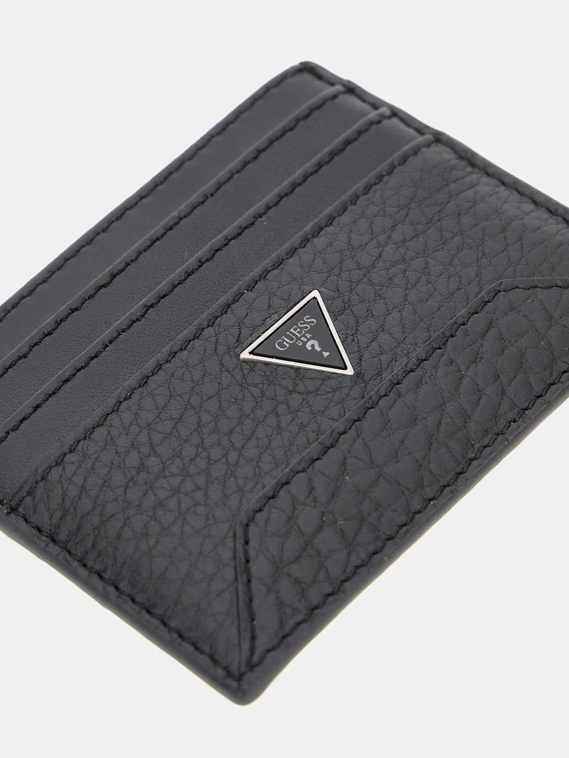 Guess Barcellona Erkek Siyah Deri Kartlık SMBAGRLEA25-BLA