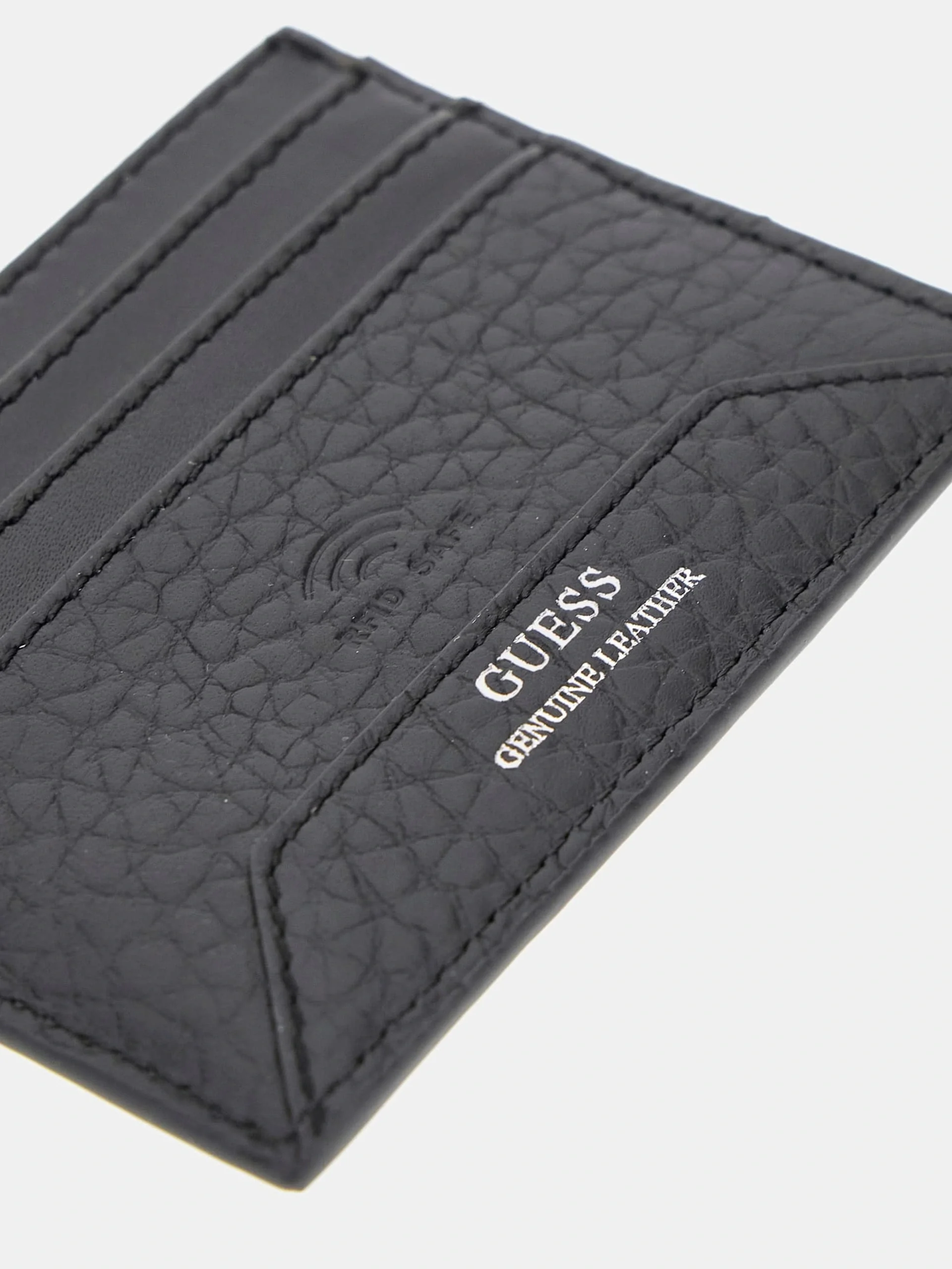 Guess Barcellona Erkek Siyah Deri Kartlık SMBAGRLEA25-BLA